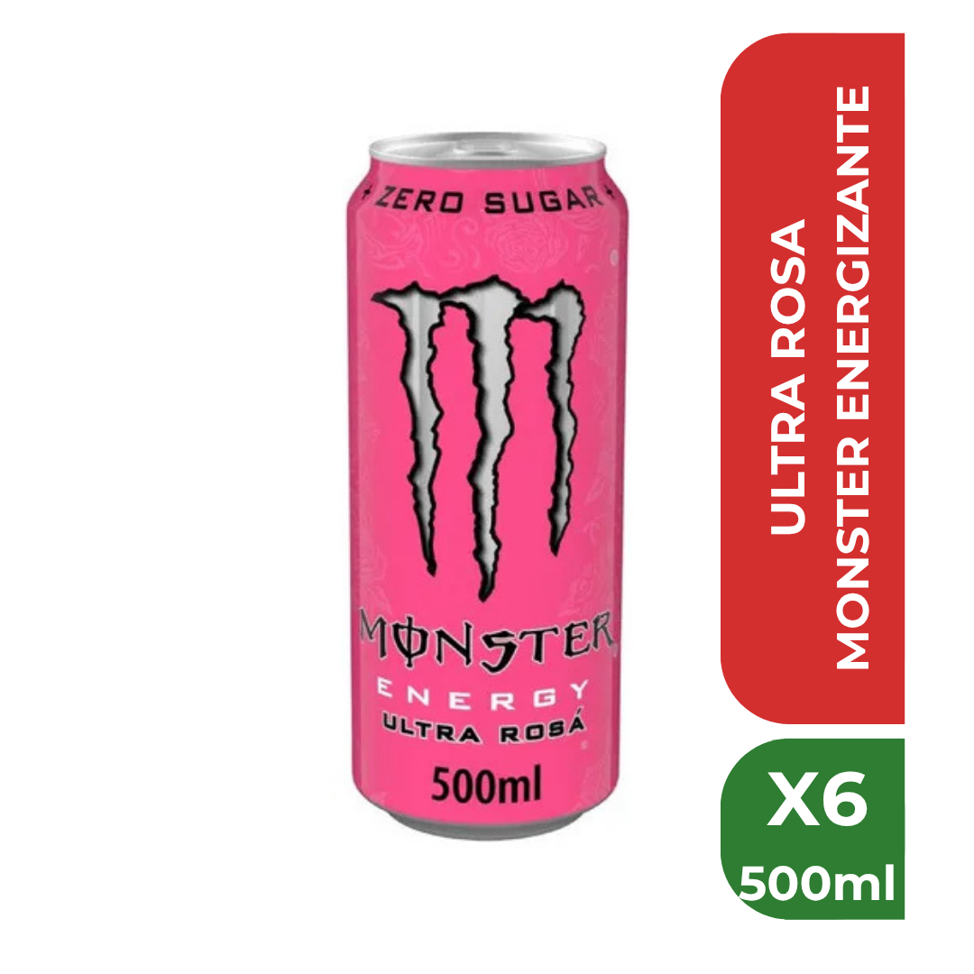 MONSTER ENERGIZANTE 500ML ROSA x6