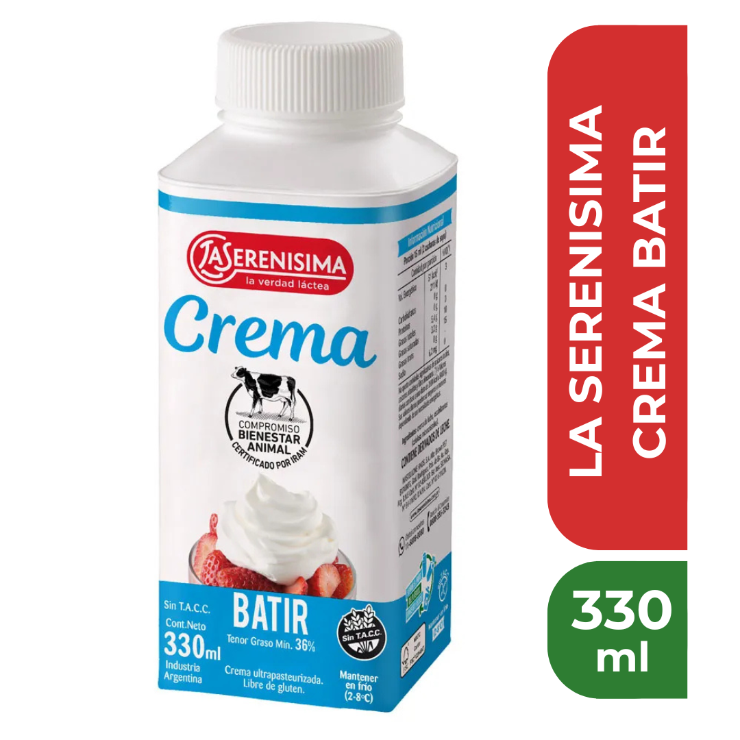 LA SERENISIMA CREMA BATIR 330ml
