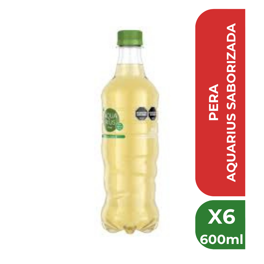 AQUARIUS SABORIZADA 600ml x6 PERA
