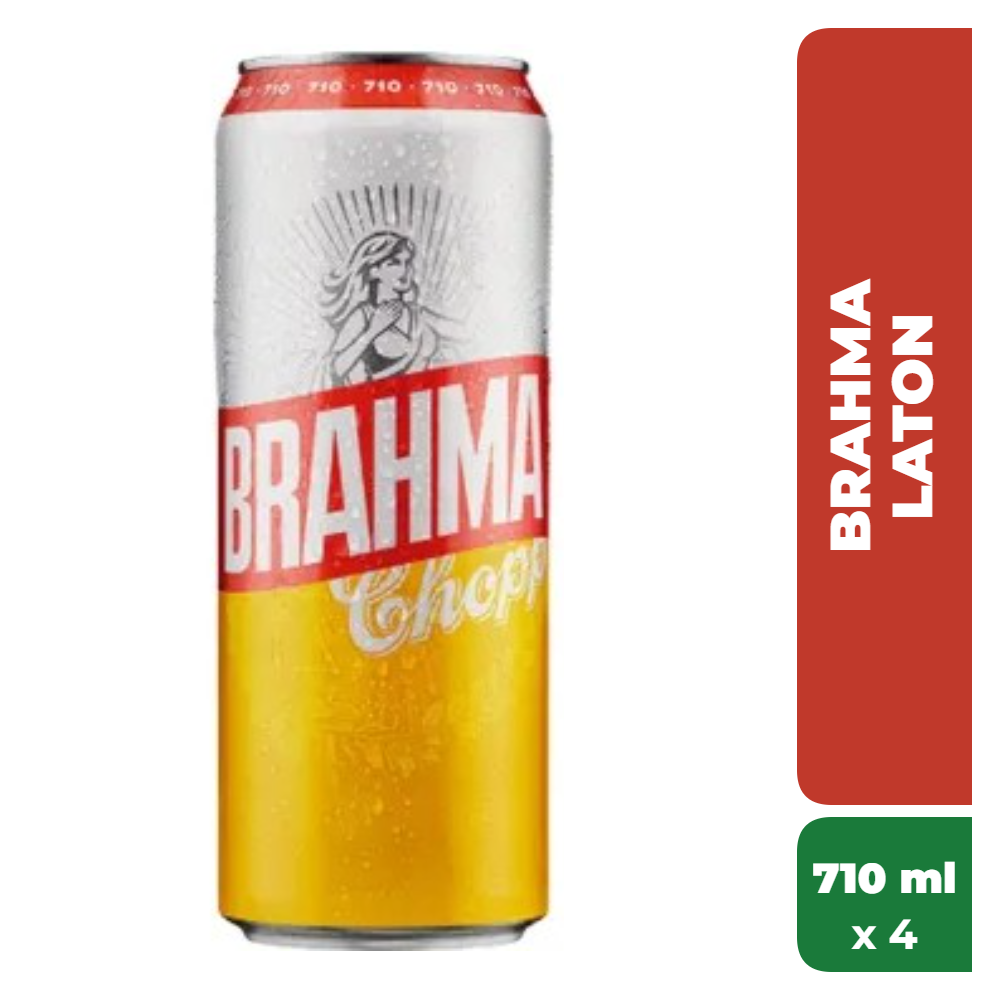 BRAHMA CERVEZA LATON 710ml x4