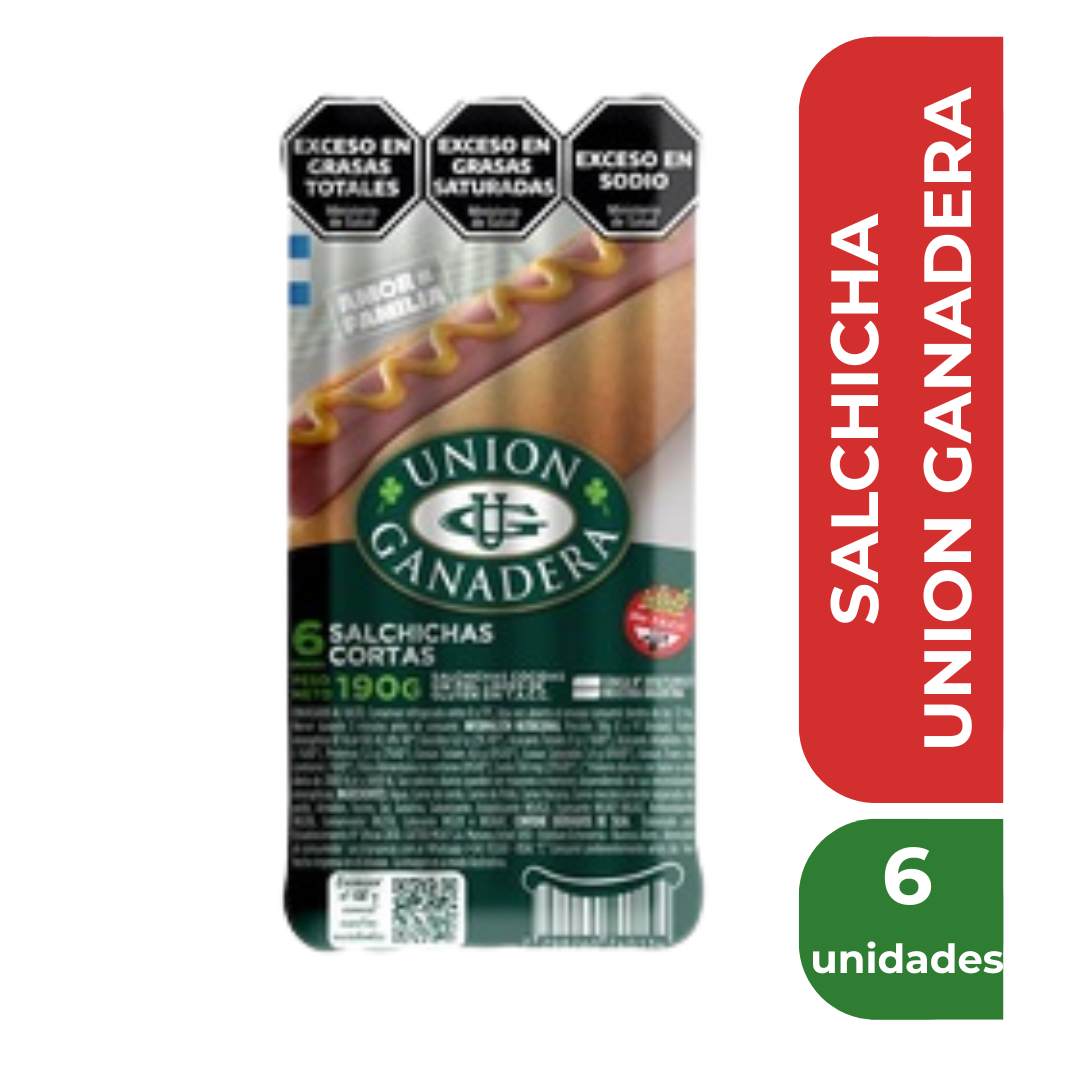 UNION GANADERA SALCHICHAS x6u