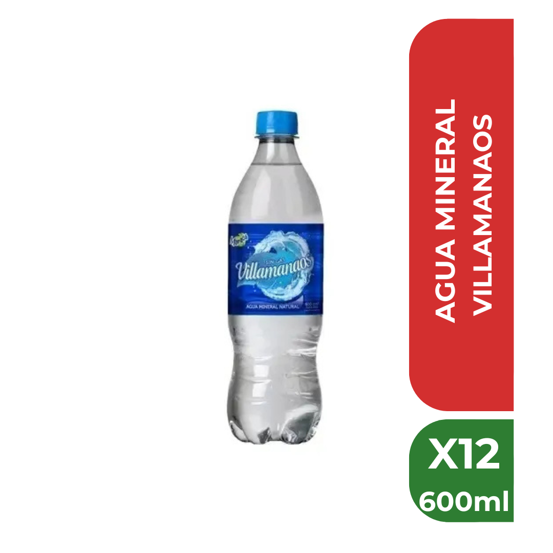 VILLAMANAOS AGUA MINERAL 600ml x12