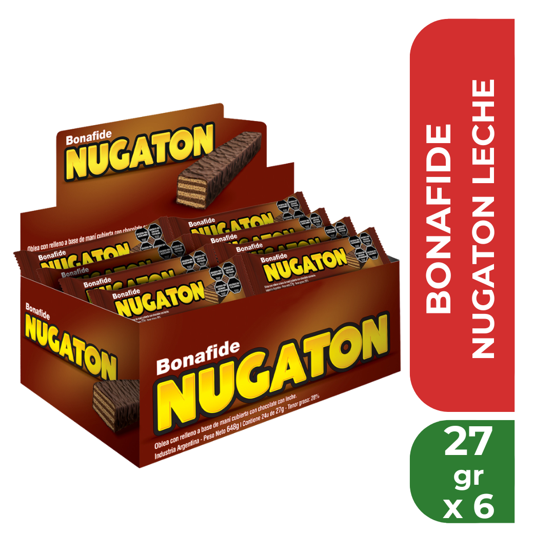 BONAFIDE NUGATON LECHE 27gr x6
