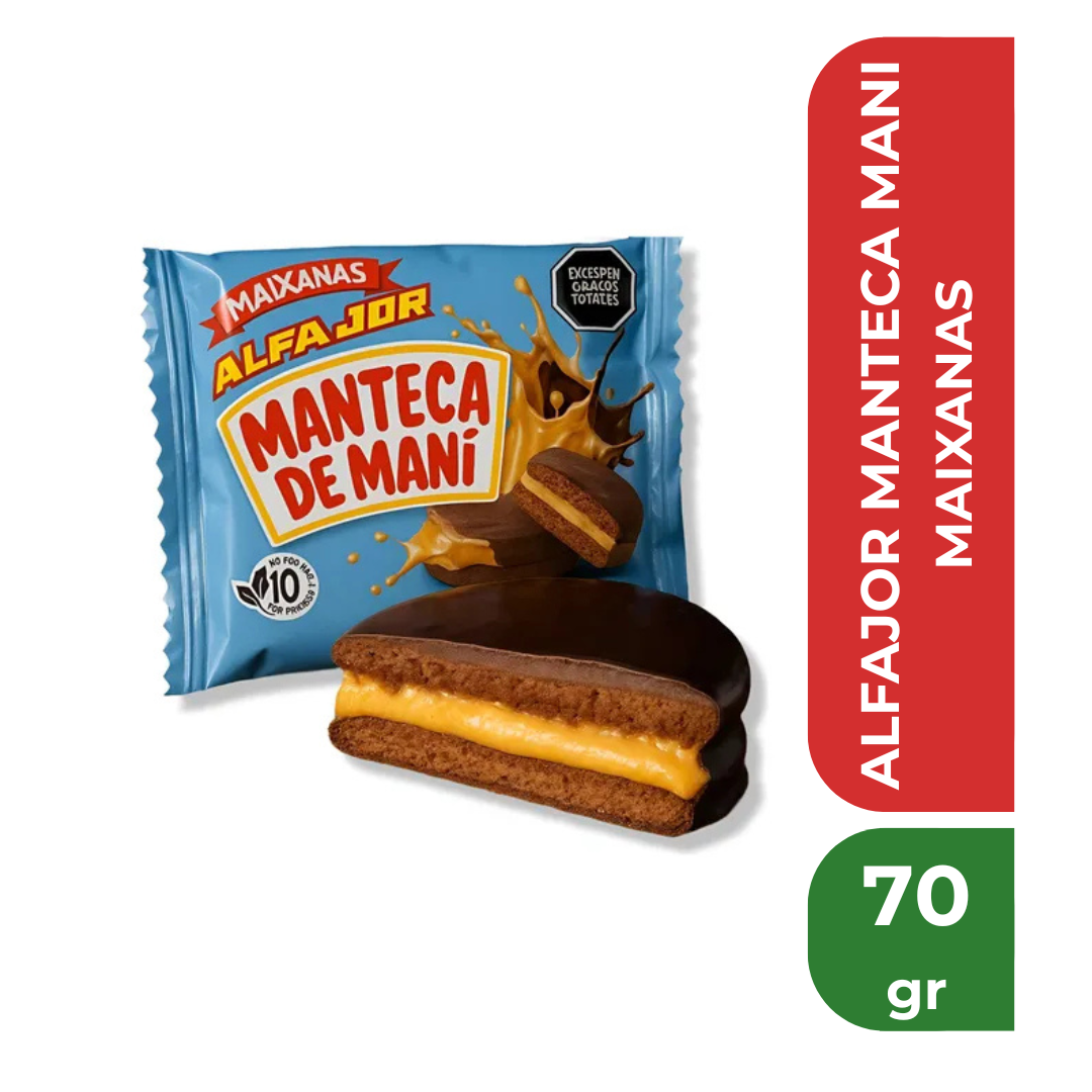 MAIXANAS ALFAJOR MANTECA MANI 70gr
