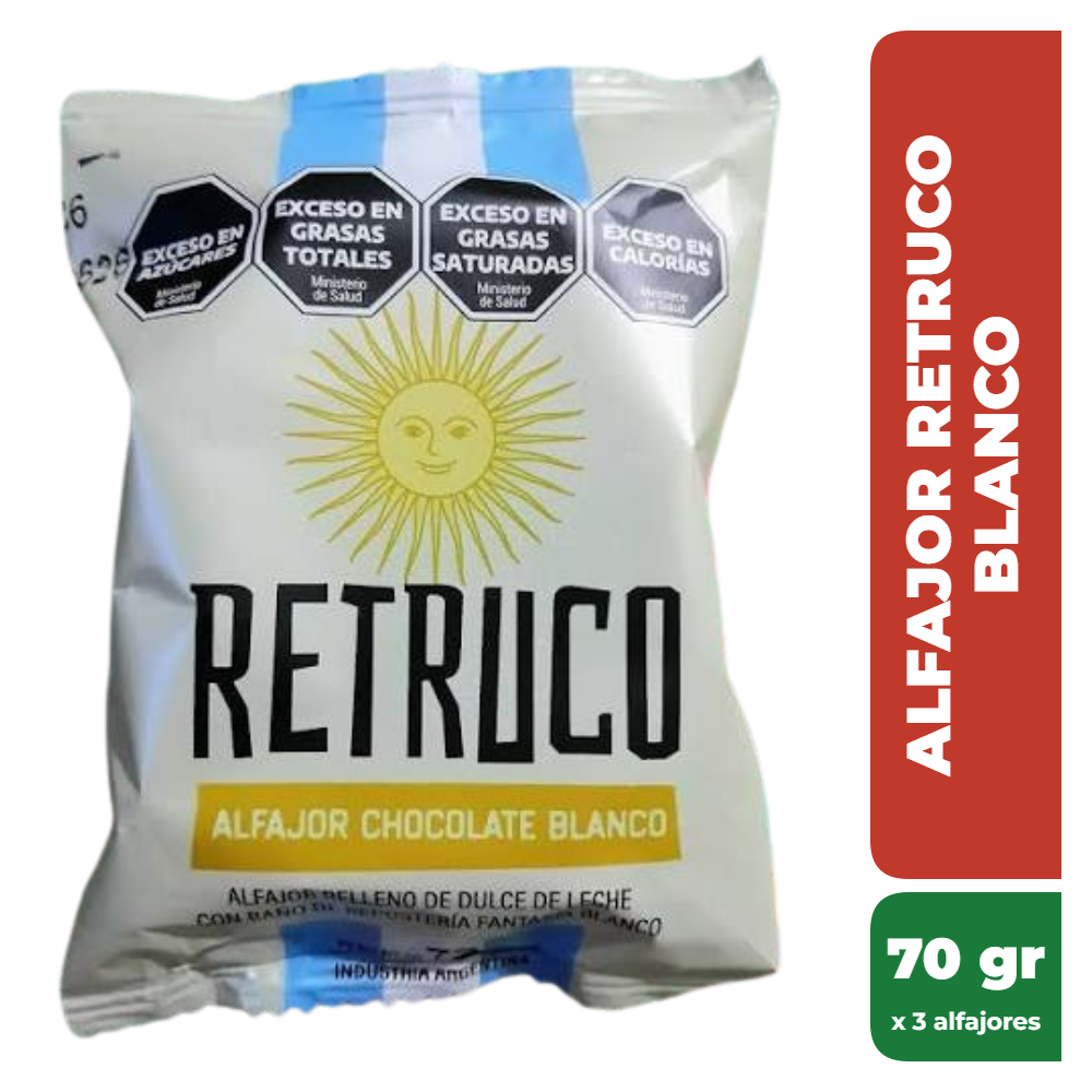 RETRUCO ALFAJOR BLANCO 70gr x3