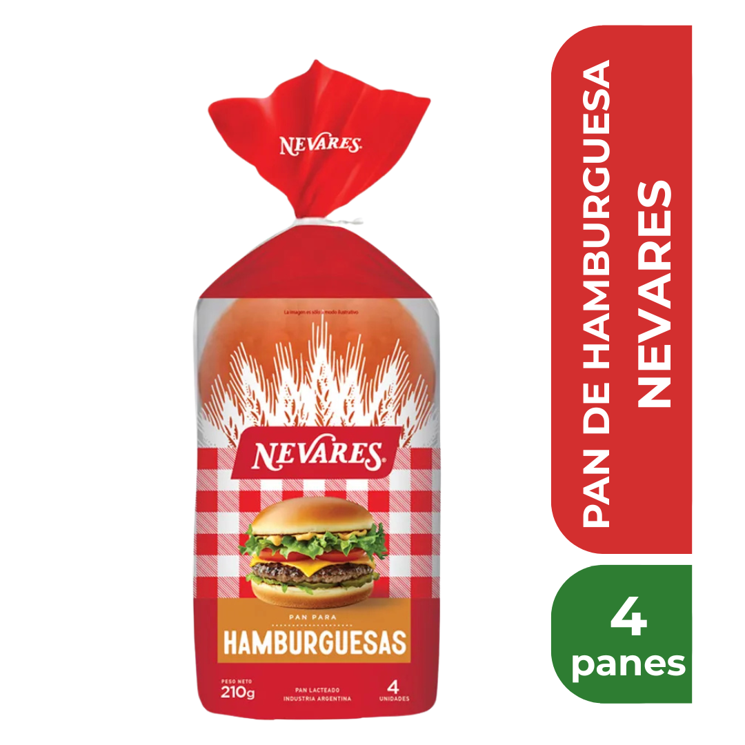 NEVARES PAN HAMBURGUESA 210gr 4panes
