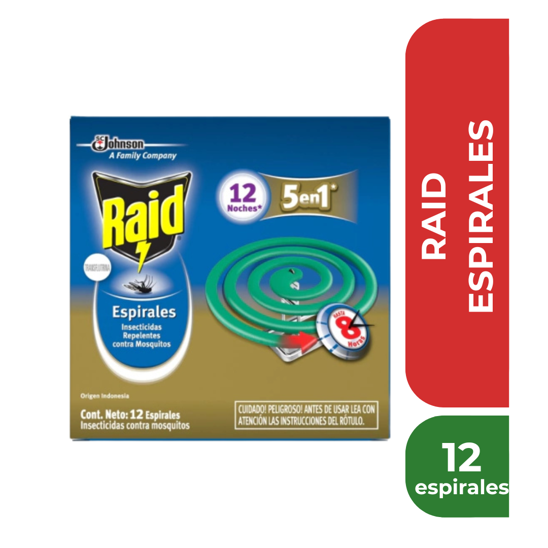 RAID ESPIRALES ESTUCHE 12esp
