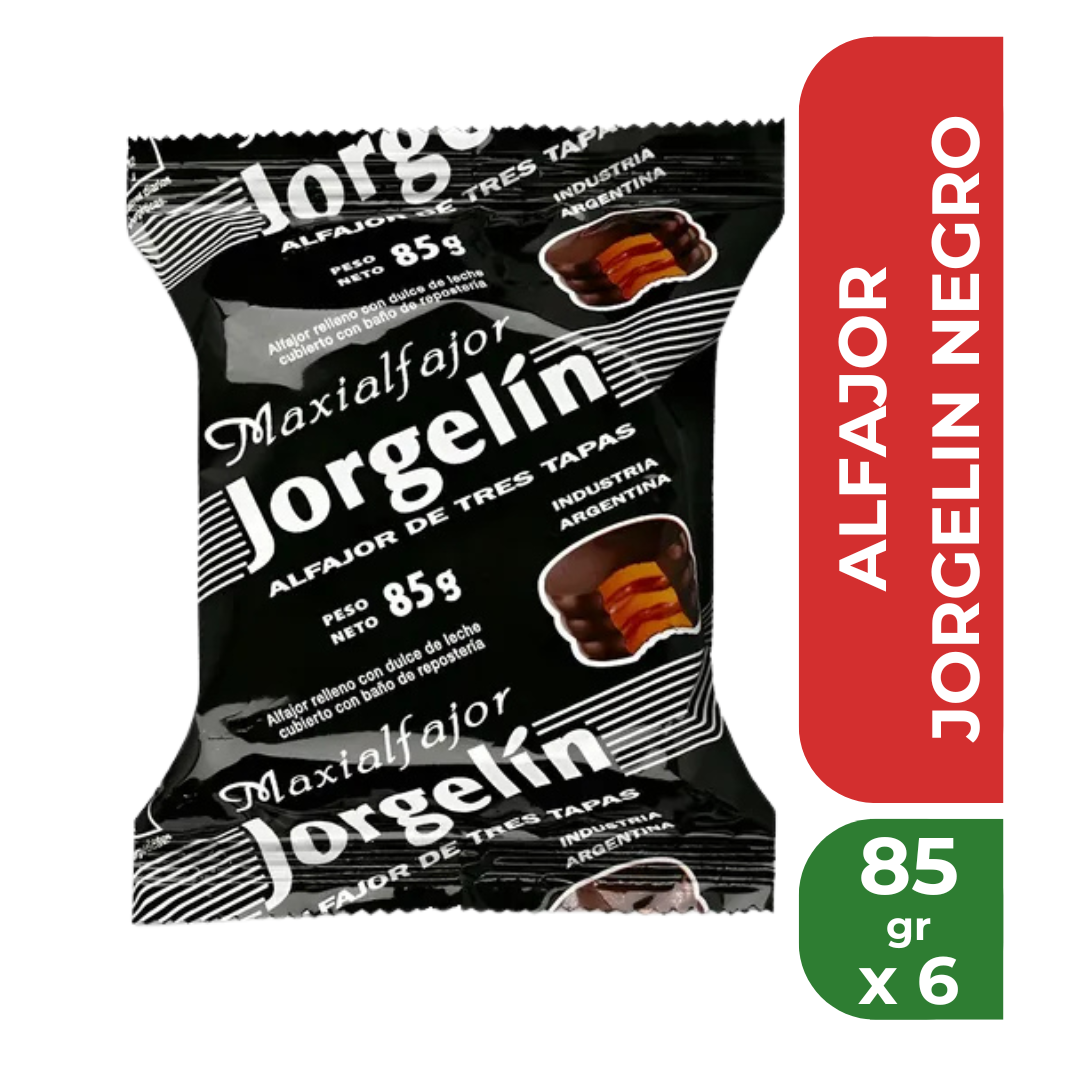 JORGELIN ALFAJOR NEGRO x6u
