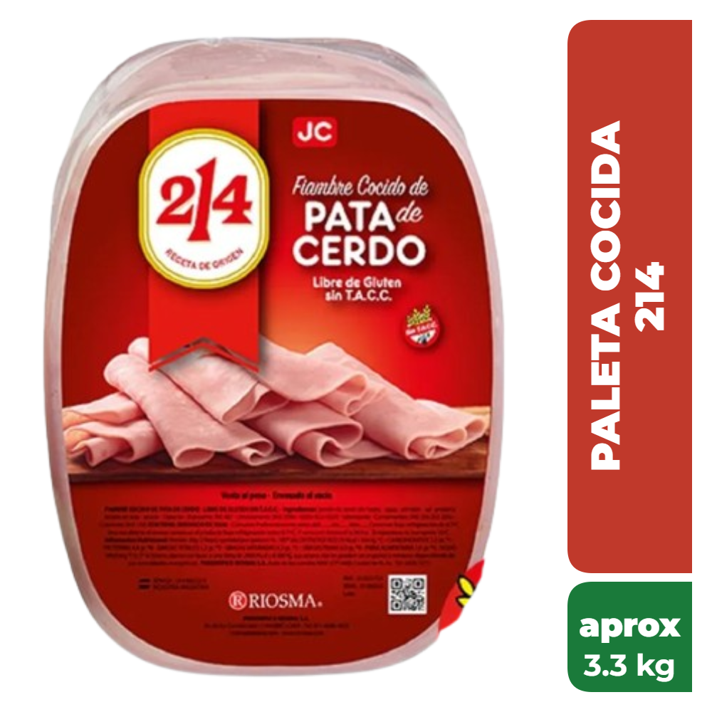 214 FIAMBRE COCIDO PALETA (aprox 3,3kg)